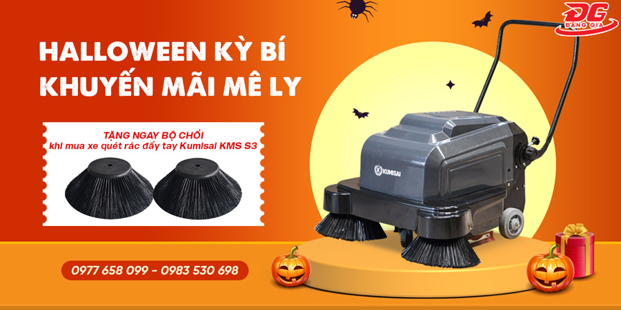 Mua xe quét rác đẩy tay Kumisai KMS S3 tặng bộ chổi kèm theo máy