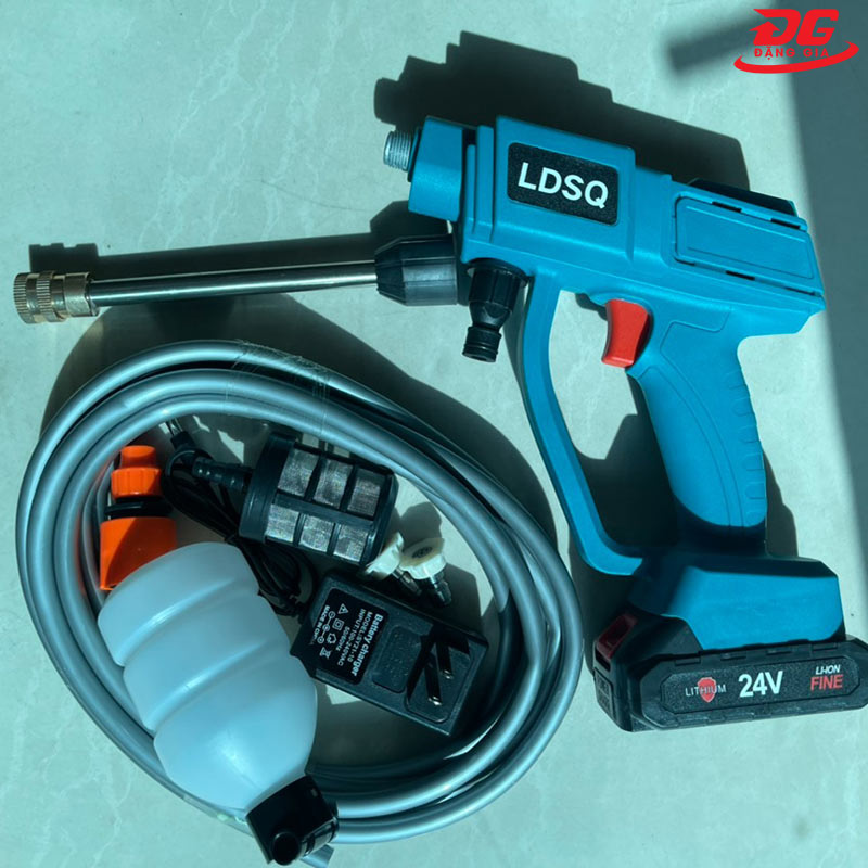 Máy rửa xe tưới cây dùng pin 24V LDSQ và các phụ kiện