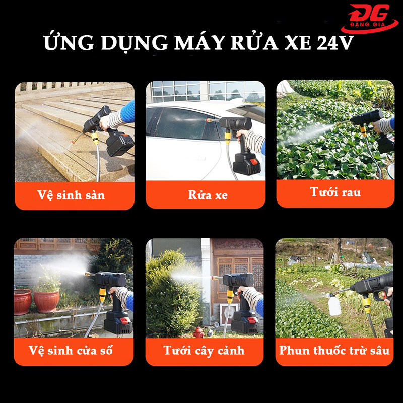 Ứng dụng của máy rửa xe 24V
