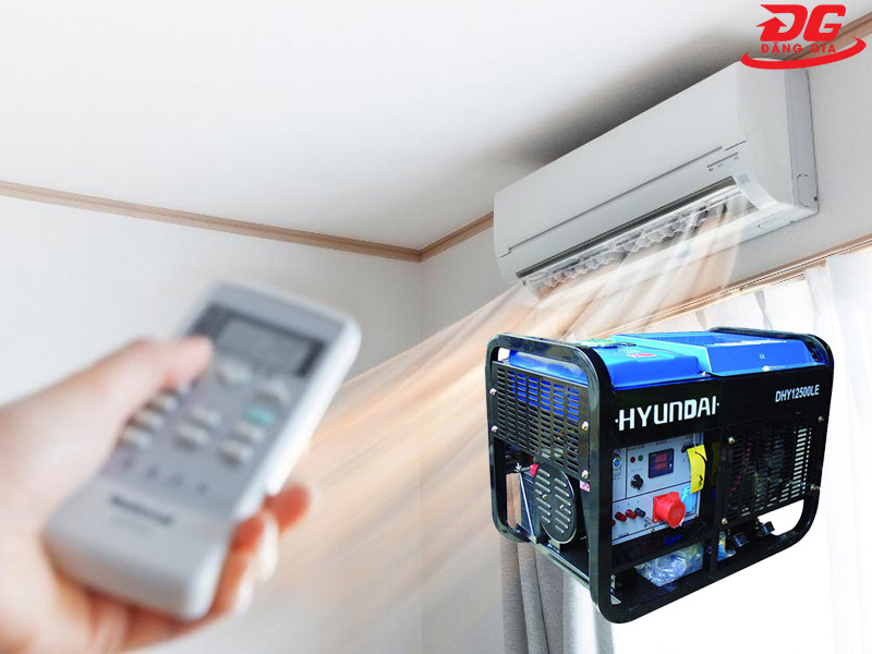 Máy phát điện công suất 10kw hoàn toàn có thể chạy được điều hòa