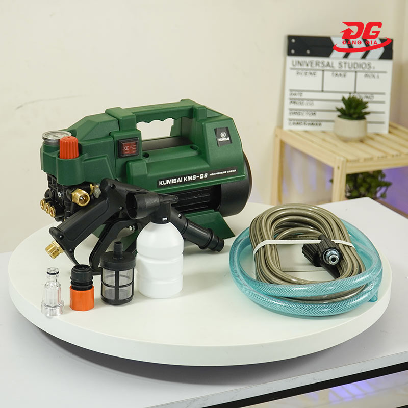 Máy rửa xe gia đình Kumisai KMS Q8 có chỉnh áp và các phụ kiện