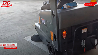 Video test xe quét rác ngồi lái Kumisai KMS-1400E | Hiệu suất quét 8500 m2/h