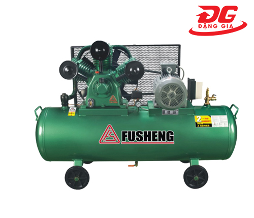 Máy nén khí Fusheng TA-65 7.5HP, áp lực tối đa 10 kg/cm², lưu lượng 890 lít/phút, bình chứa khí 245L