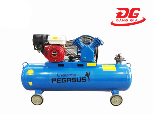 Máy nén khí đầu nổ chạy xăng Pegasus TM-V-0.25/8-100L, công suất 3 HP, áp lực làm việc 8 kg/cm²