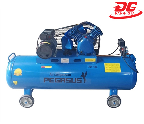 Máy nén khí Pegasus TM-V-0.25/12.5-120L công suất 3HP, áp lực 12-14 kg/cm², lưu lượng khí 250 L/phút
