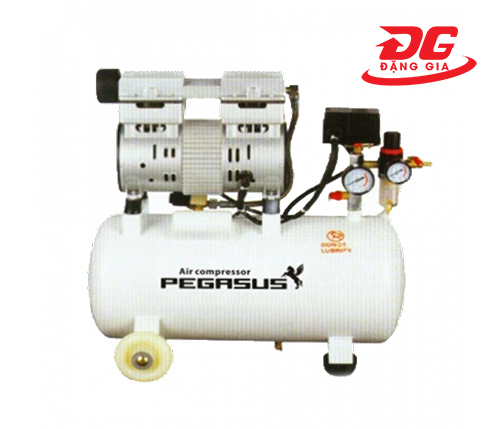Máy nén khí giảm âm Pegasus TM-OF550-25L công suất 0.75HP, áp lực 8kg/cm², lưu lượng khí 110 L/phút