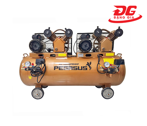 Máy nén khí Pegasus TM-V-0.25/8x2-230L, công suất 6 HP, áp lực 8 kg/cm², lưu lượng khí 500 L/phút
