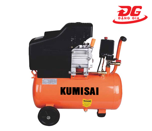 Máy nén khí mini gia đình Kumisai KMS-224 công suất 2HP, Dung tích bình chứa 24L, Áp lực tối đa 10 kg/cm²