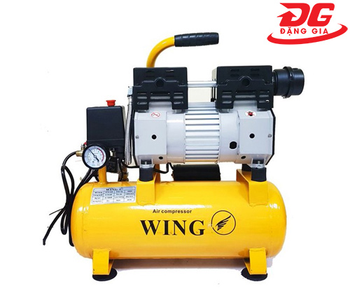 Máy nén khí không dầu giảm âm Wing TW-OF550 công suất 0.75HP, dung tích bình chứa 9L, áp lực làm việc 8 kg/cm²