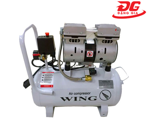 Máy nén khí không dầu giảm âm Wing TW-OF550 công suất 0.75HP, dung tích bình chứa 25L, áp lực làm việc 8 kg/cm²
