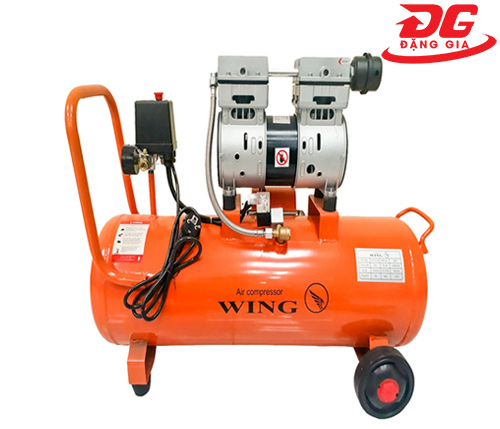 Máy nén khí không dầu giảm âm Wing TW-OF750 công suất 1HP, dung tích bình chứa 25L, áp lực làm việc 8 kg/cm²