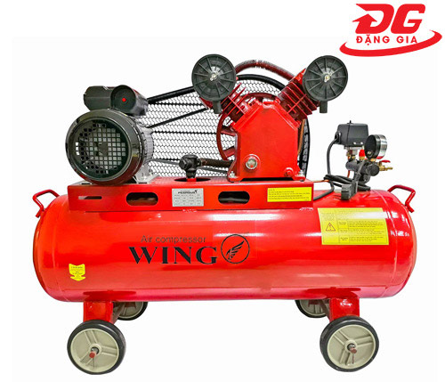 Máy nén khí dây đai Wing TW-V-0.12/8 công suất 1.5HP, dung tích bình chứa 70L, lưu lượng khí 120 L/phút