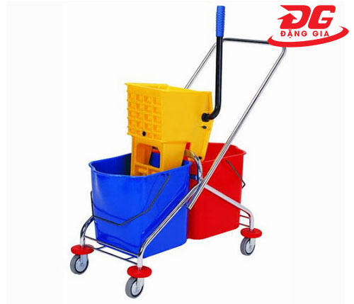Xe vắt móp đôi 46 lít khung inox
