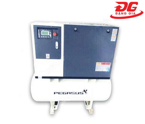 Máy nén khí trục vít Pegasus TMP-10A công suất 10HP, áp lực làm việc 7 kg/cm², lưu lượng khí 1200 L/phút