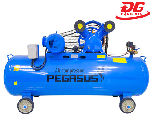 Máy nén khí dây đai Pegasus TM-V-0.6/8, dung tích bình chứa 180L, lưu lượng khí 600 L/phút