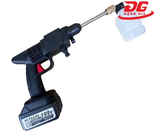Máy rửa xe Hitachi 199V cầm tay dùng pin 3