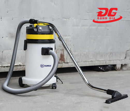 Máy hút bụi công nghiệp loại nhỏ thùng nhựa Kumisai KMS 30S - màu vàng, công suất 1800W, diện tích sử dụng 100 - 150m2