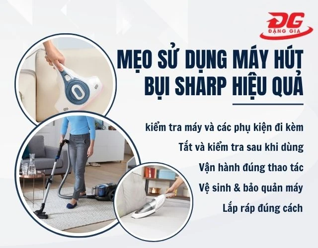 Mẹo sử dụng máy hút bụi Sharp