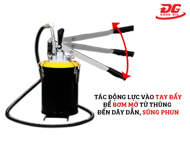 nguyên lý làm việc máy bơm mỡ bằng tay