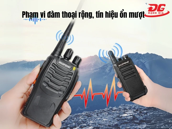 Phạm vi đàm thoại rộng, tín hiệu ổn mượt