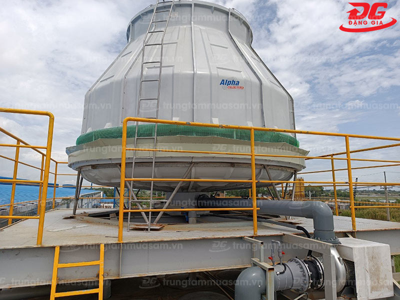 Tháp giải nhiệt chiller dạng tròn thương hiệu Alpha