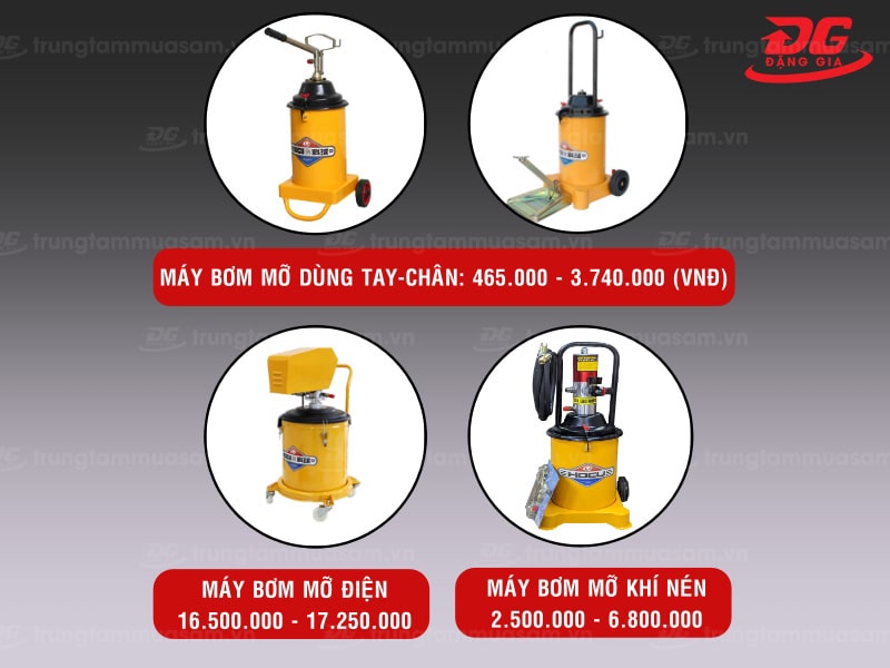 Tham khảo báo giá máy bơm mỡ chính hãng