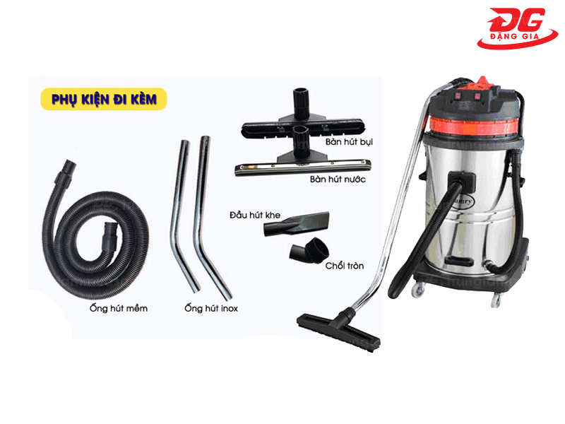 Bộ phụ kiện đa năng đi kèm giúp làm sạch mọi không gian