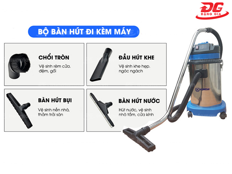 Bộ phụ kiện không thể thiếu của máy hút bụi công suất lớn Kumisai