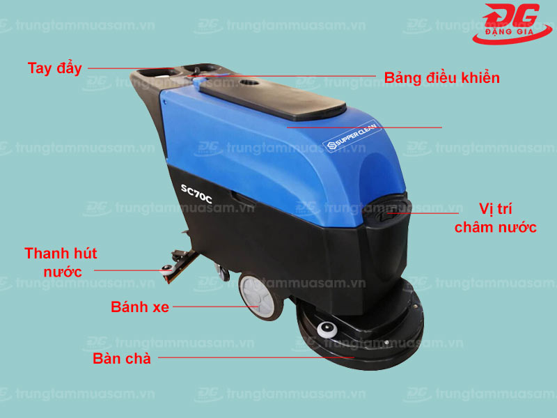 Cấu tạo của máy chà sàn Supper Clean SC 70C