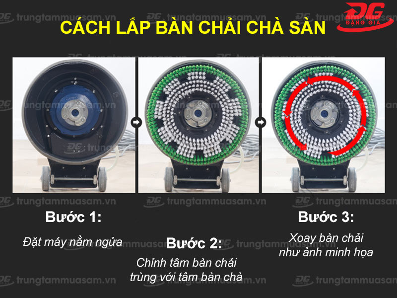 Cách lắp bàn chải chà sàn để sử dụng