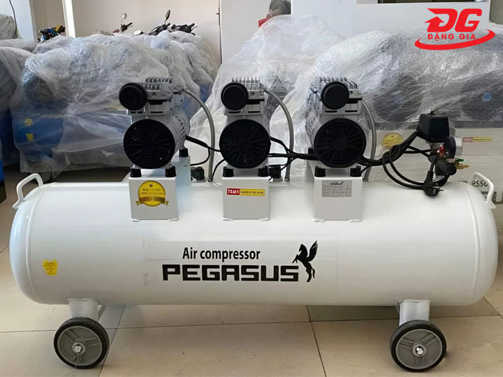 Đặng gia phân phối Máy nén khí không dầu, giảm âm Pegasus TM-OF750x3-180L