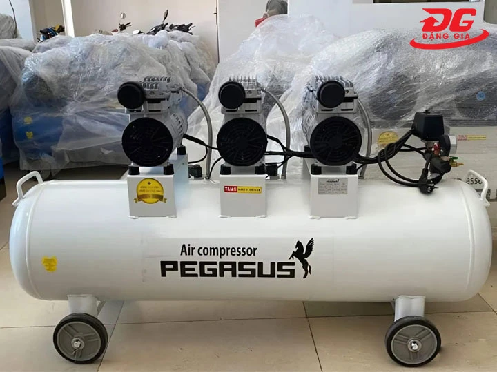 Đặng gia phân phối Máy nén khí không dầu, giảm âm Pegasus TM-OF750x3-180L