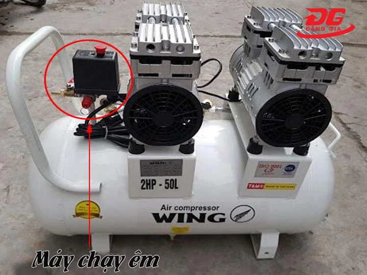 Máy nén khí không dầu Wing TW-OF750X2 chạy êm