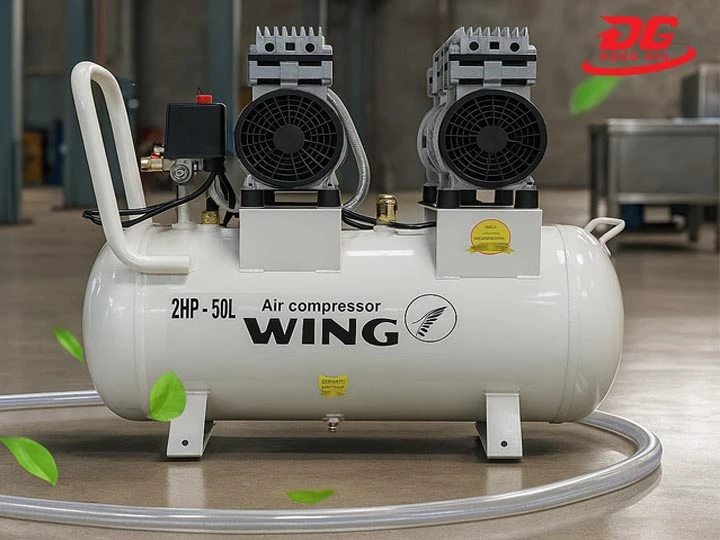 Máy nén khí không dầu Wing TW-OF750X2 đông cơ khỏe