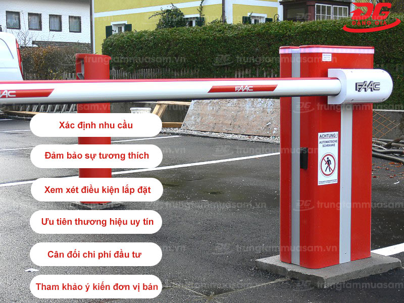 Cách chọn phụ kiện barrier