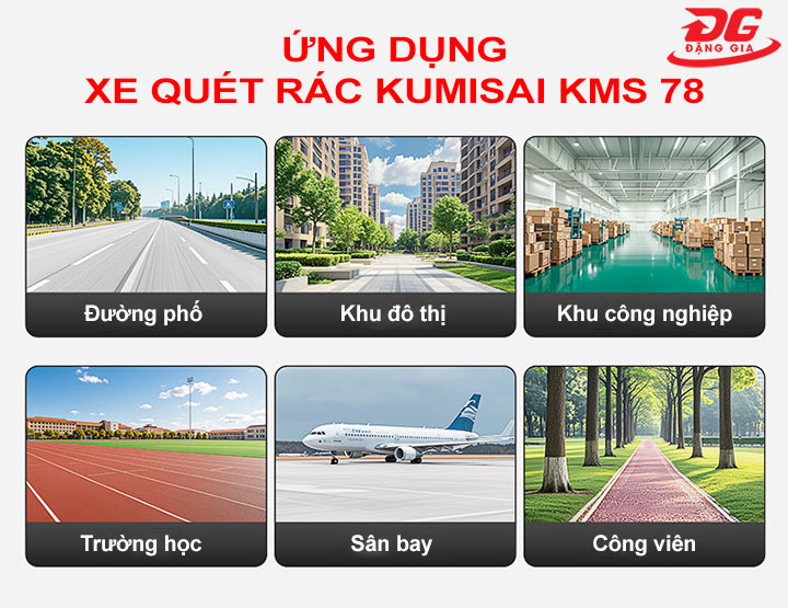 Ứng dụng xe quét rác Kumisai KMS 78