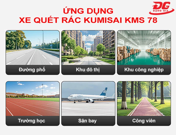 Ứng dụng xe quét rác Kumisai KMS 78