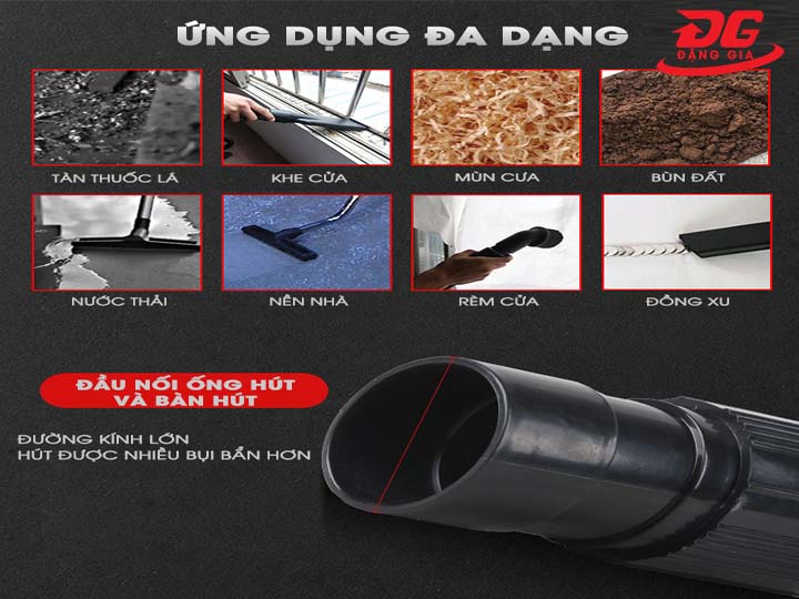 ứng dụng Máy hút bụi công nghiệp Supper Clean SC 60-2