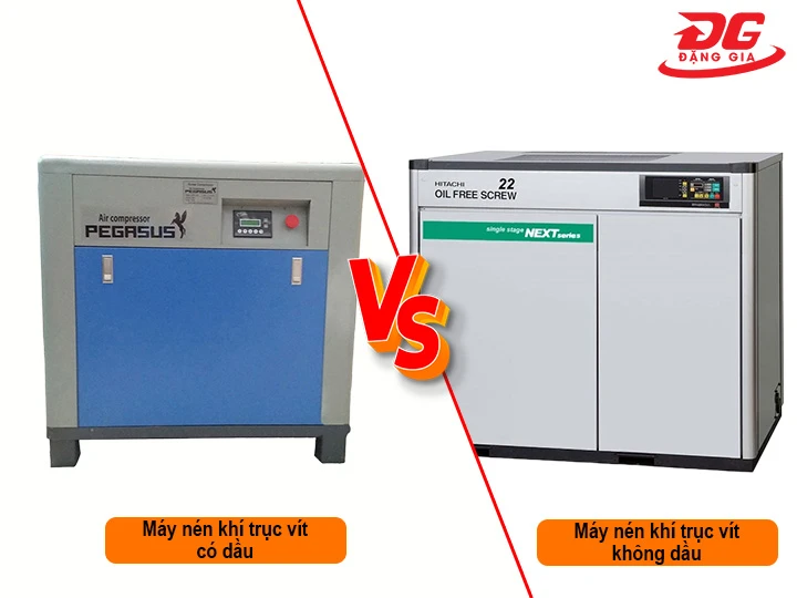 So sánh máy nén khí trục vít có dầu và không dầu