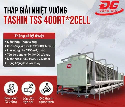 Tháp tản nhiệt TASHIN TSS 400RT*2cell 2