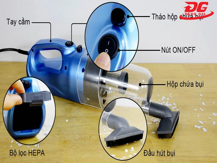 cấu tạo máy hút bụi Shimono