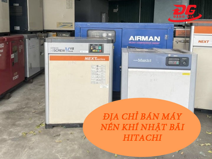 địa chỉ bán máy nén khí Nhật bãi Hitachi