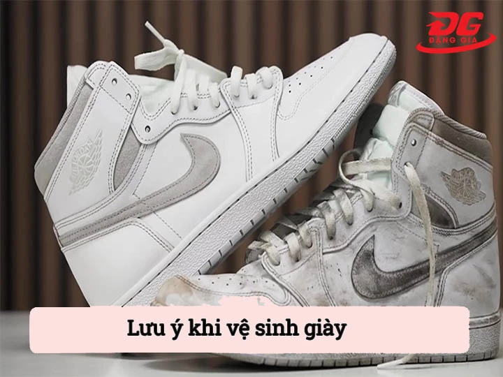 lưu ý khi vệ sinh giày