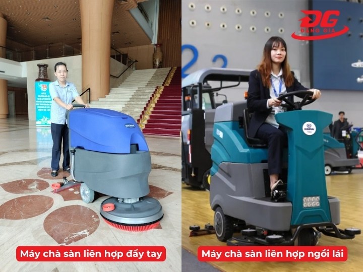 máy chà sàn liên hợp ngồi lái