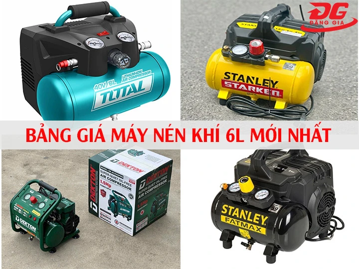 Top 10+ Máy nén khí 6L: Khỏe, Nạp hơi nhanh, Giá rẻ nhất