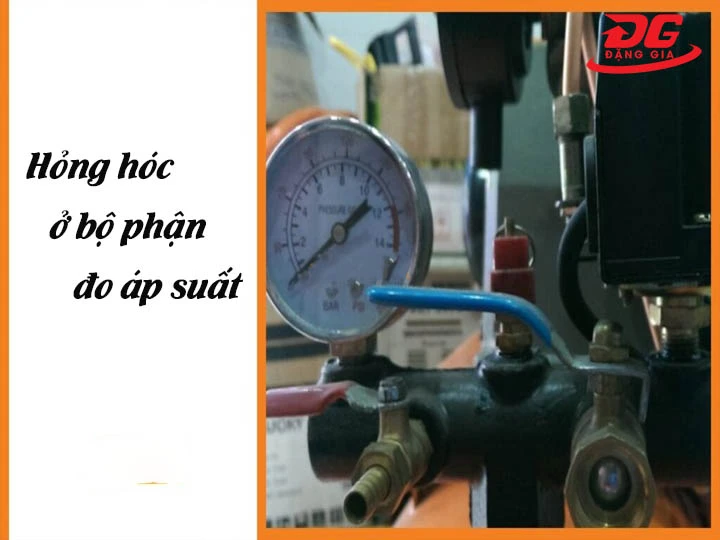 Hỏng hóc ở bộ phận đo áp suất