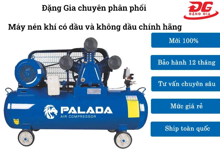 Máy nén khí có dầu và không dầu chính hãng