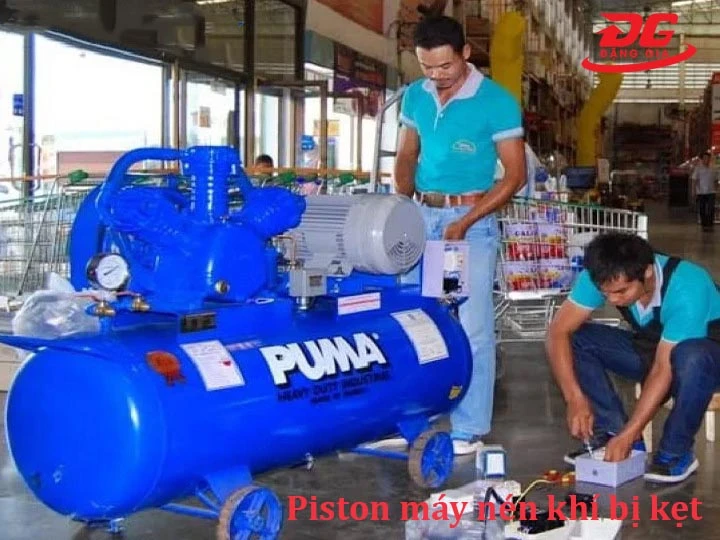 Piston máy nén khí bị kẹt