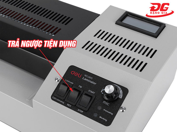 Tính năng trả ngược máy ép plastic Deli