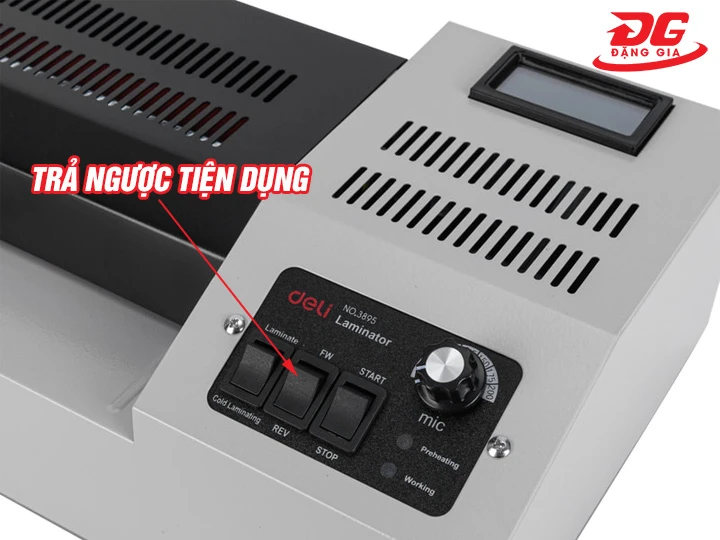 Tính năng trả ngược máy ép plastic Deli
